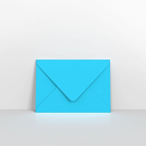 GCC6MB - Mid Blue Coloured Gummed V Flap Envelopes - Greeting Card Envelopes