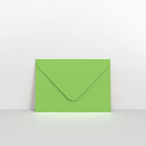 GCC7MG - Mid Green Coloured Gummed V Flap Envelopes - Greeting Card Envelopes