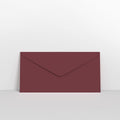 GCDLBUR - Burgundy Coloured Gummed V Flap Envelopes - Greeting Card Envelopes