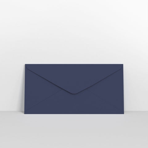 GCDLDB - Dark Blue Coloured Gummed V Flap Envelopes - Greeting Card Envelopes