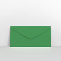 GCDLDG - Dark Green Coloured Gummed V Flap Envelopes - Greeting Card Envelopes