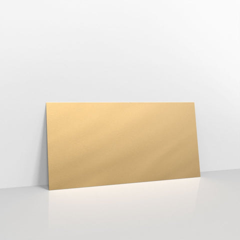 GCDLGO - Gold Coloured Gummed V Flap Envelopes - Greeting Card Envelopes