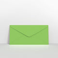 GCDLMG - Mid Green Coloured Gummed V Flap Envelopes - Greeting Card Envelopes