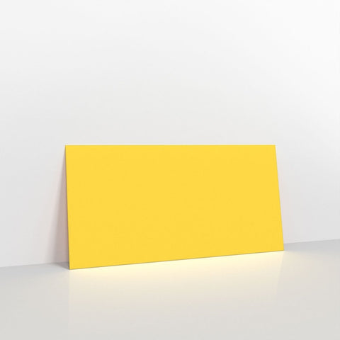 GCDLMY - Mid Yellow Coloured Gummed V Flap Envelopes - Greeting Card Envelopes