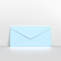 GCDLPB - Pale Blue Coloured Gummed V Flap Envelopes - Greeting Card Envelopes