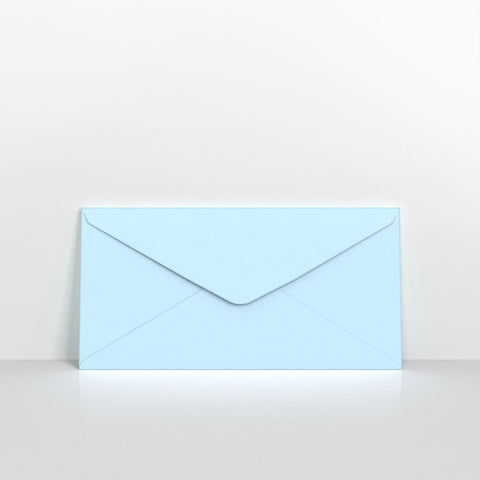 GCDLPB - Pale Blue Coloured Gummed V Flap Envelopes - Greeting Card Envelopes