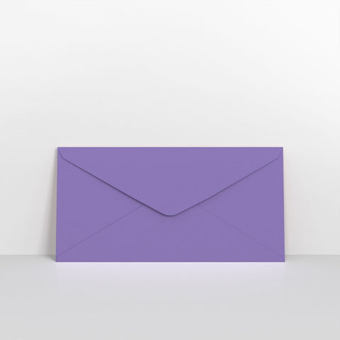 GCDLPU - Purple Coloured Gummed V Flap Envelopes - Greeting Card Envelopes