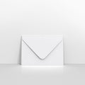 H0882 - White Coloured Gummed Laid V Flap Envelopes - Greeting Card Envelopes