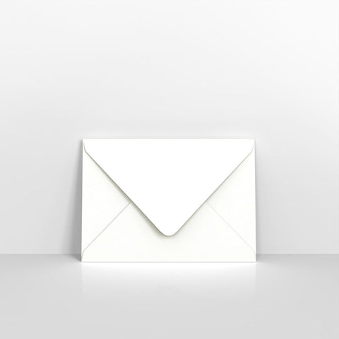 H08C6 - White Coloured Gummed Laid V Flap Envelopes - Greeting Card Envelopes