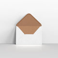 IEI8 - WLFE110 - White Kraft Duolope V Flap Envelopes - Duolope Envelopes