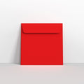 LC155155BR - Bright Red Coloured Peel and Seal Envelopes - Coloured Peel and Seal Envelope