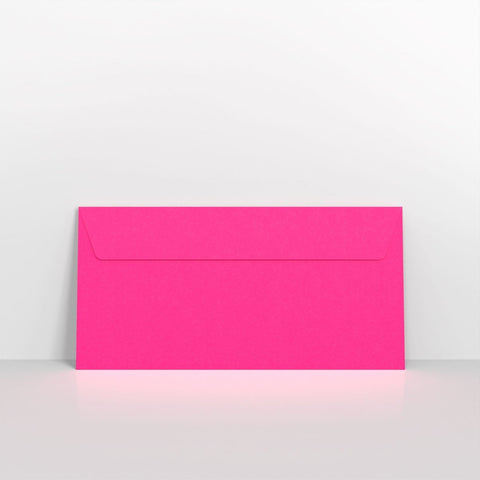 NEONPKDL - W - Neon Pink Envelopes - Coloured Peel and Seal Envelope