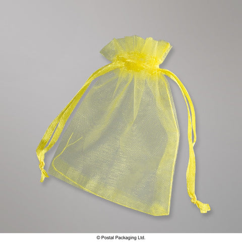 OB9070LY - Yellow Organza Bag - Organza Bag