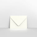 R17133 - White Coloured Gummed Hammered V Flap Envelopes - Greeting Card Envelopes