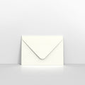 R1782 - White Coloured Gummed Hammered V Flap Envelopes - Greeting Card Envelopes