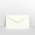 R17C5 - White Coloured Gummed Hammered V Flap Envelopes - Greeting Card Envelopes