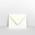 R17C6 - White Coloured Gummed Hammered V Flap Envelopes - Greeting Card Envelopes