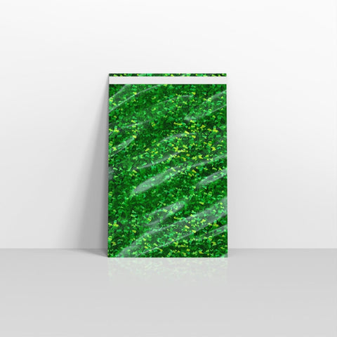 SN4GRH - 031 - Holographic Green Metallic Finish Foil Envelopes - Metallic Foil Envelopes