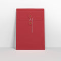 SW229R - G - Red String & Washer Gusset Envelopes - String and Washer Envelopes