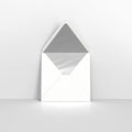 TL160S - W - White & Silver Fancy Foil Lined Envelopes - Lined Envelopes