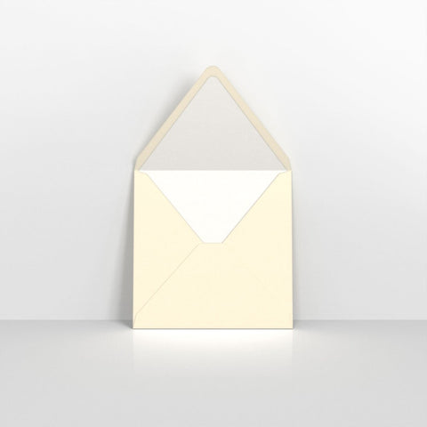 TL160W - Ivory & White Fancy Paper Lined Envelopes - Lined Envelopes