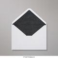 TLC5B - W - White & Black Fancy Paper Lined Envelopes - Lined Envelopes