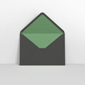 TLC5GR - B - Black & Green Fancy Paper Lined Envelopes - Lined Envelopes