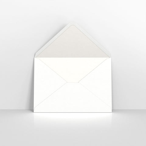 TLC5W - W - White & White Fancy Paper Lined Envelopes - Lined Envelopes