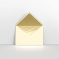 TLC6G - Ivory & Gold Fancy Foil Lined Envelopes - Lined Envelopes