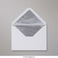 TLC6S - W - White & Silver Fancy Foil Lined Envelopes - Lined Envelopes