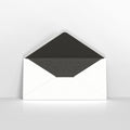 TLDLB - W - White & Black Fancy Paper Lined Envelopes - Lined Envelopes