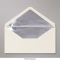 TLDLS - Ivory & Silver Fancy Foil Lined Envelopes - Lined Envelopes